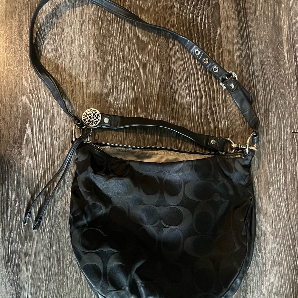 Coach Black Crossbody Bag with Silver Hardware